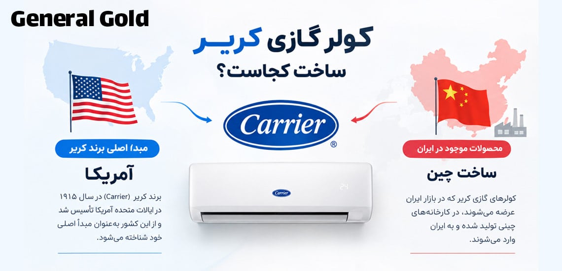 کولر گازی کریر ساخت کجاست؟