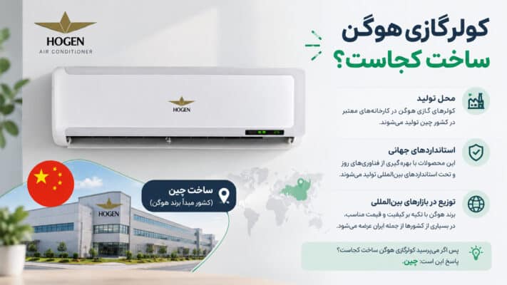 کولر گازی هوگن ساخت کجاست؟